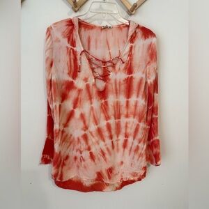 Lagaci Tiedye Hooded Top